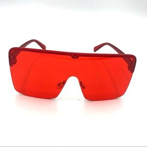 Red Oversized Sunglasses